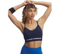 Under Armour Donna Vanish Seamless Low Bra, Reggiseno Sportivo a Basso Impatto per Allenamento, Yoga e Pilates, Top Sportivo da Palestra con Coppe Rimovibili,Washed Navy/White,LG
