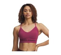 Under Armour Donna Vanish Seamless Low Bra, Reggiseno Sportivo a Basso Impatto per Allenamento, Yoga e Pilates, Top Sportivo da Palestra con Coppe Rimovibili,Fuchsia Dusk/Dark Maroon,SM