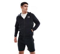 Under Armour - Essential - Felpa con cappuccio nera in pile con zip-Nero S