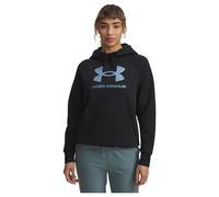 Under Armour Felpa con Cappuccio da Donna Rival Fleece Shimmer, Nero/Iridescente, X-Large