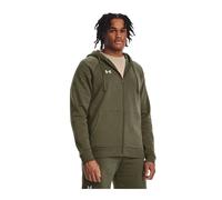 UNDER ARMOUR Giacca di felpa sportiva 'Rival' cachi / bianco, Taglia M