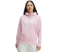 Under Armour Felpa con cappuccio Rival Fleece Big Logo HD in pile Prime Pink/Bianco M