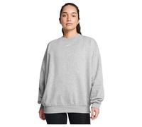 Under Armour Felpa da Donna Rival in Pile, Oversize, (011) MOD Grigio Chiaro Heather / / Bianco, Small