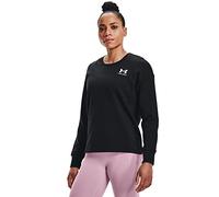 Under Armour Felpa da donna Rival in pile Oversize Nero (001)/Bianco Small
