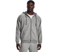 Under Armour felpa full zip pile misto cotone cappuccio RIVAL uomo allenamento UA grigio