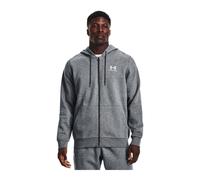 Under Armour Felpa Icon Fleece Full Zip Pitch Gray/White da Uomo L Grigio