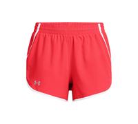 Under Armour Fly By 3in Pantaloncini Da Corsa Donna-Rosso,Bianco