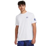 Under Armour Freedom Graphic Short Sleeve T-Shirt, (100) Bianco / / Team Royal, Medium Uomo