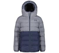 Under Armour Giacca Piumino Pronto Colourblock per Bambino con Tecnologia UA Storm - Invernale Calda e Leggera con Cappuccio, Tasche con Bottoni a Pressione, Downpour Gray, 10-11 Anni