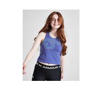 Under Armour Girls' Motion Branded Crop Tank Top Junior, Blu 14+Y