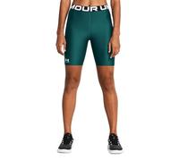 Under Armour HeatGear Authentics - Pantaloncini da donna, 20,3 cm, Hydro Teal-bianco, XS