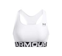 Reggiseno sportivo Under Armour HeatGear Mid Branded bianco nero - XXL