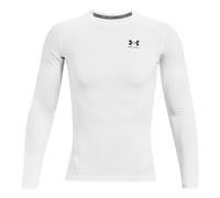 Under Armour Heatgear Comp Manica Lunga Uomini - Bianco, Nero, Taglia: S