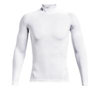 Under Armour Heatgear Comp Mock Manica Lunga Uomini-Bianco in bianco, Taglia: M