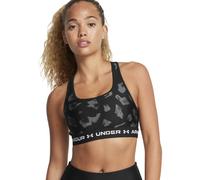 Under Armour HeatGear® Crossback Print W - reggiseno sportivo medio sostegno - donna L Black/Grey woman Ua Heatgear