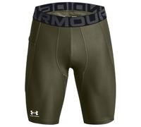 Pantaloncini Under Armour HeatGear Pocket Long verde cachi - XXL