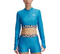 Under Armour HeatGear Rib 1/4 Zip LS Magliette a maniche lunghe L Azzurro