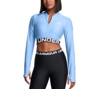 Under Armour HeatGear Rib 1/4 Zip LS Magliette a maniche lunghe M Azzurro