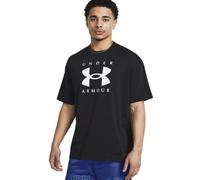 T-shirt a maniche corte Under Armour Heavyweight Branded Oversized da uomo Nero / Bianco M