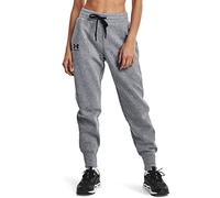 Under Armour Jogger Rival Fleece Pantaloni Tuta, Donna, Steel Medium Heather / Black / Black (035), LG