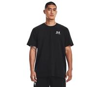 Maglia a maniche corte Under Armour Logo Embroidered Heavyweight da uomo Nero / Bianco M