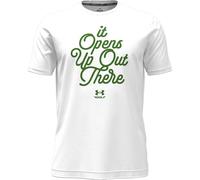 Under Armour Maglietta M 60/40S Golf Open Up, bianco/verde