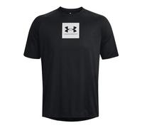 Under Armour Manica Corta da Uomo Tech Print Fill, (001) Nero / / Grigio Alone, XL