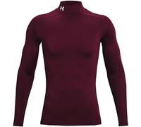 Under Armour mens ColdGear Armour Compression Mock , Maroon (609)/White , Medium