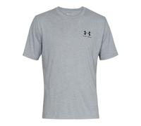 Under Armour Maglietta Sportstyle LC SS Uomo - Petto sinistro - Steel Light Heather/Nero M