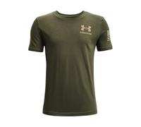Under Armour New Freedom Flag T-Shirt, Verde Marino (390)/Nero, XS Bambini e Ragazzi