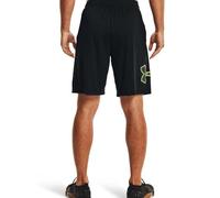 Under Armour Pantaloncini da Uomo Tech Graphic, Nero (008)/Giallo ad Alta visibilità, S