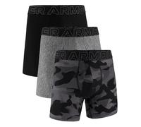 Under Armour Performance Tech Boxerjock - Boxer da 15,2 cm, Confezione da 3, Stampa Mimetica Nera, Taglia L