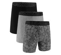 Under Armour Performance Tech Boxerjock - Boxer da 15,2 cm, Stampa Logo in Acciaio, Confezione da 3, Taglia S