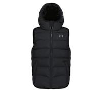 Under Armour Pronto Colourblock Gilet Imbottito per Bambino con Cappuccio e Tecnologia UA Storm - Bodywarmer Leggero Idrorepellente, Zip Integrale, Nero, 8-9 Years