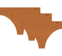 Under Armour Pure Stretch 3-Pack No Show Thong Mutande L Marrone