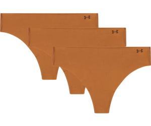 Under Armour Pure Stretch 3-Pack No Show Thong Mutande L Marrone