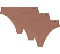 Under Armour Pure Stretch 3-Pack No Show Thong Mutande S Marrone