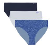 Under Armour Pure Stretch 3-Pack Printed No Show Bikini Mutande XS Azzurro