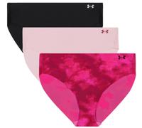 Under Armour Pure Stretch 3-Pack Printed No Show Bikini Mutande XS Rosa