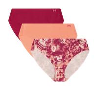 Under Armour Pure Stretch 3-Pack Printed No Show Bikini Mutande XS Rosso
