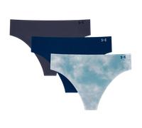 Under Armour Pure Stretch No Show Thong 3-Pack Mutande L Azzurro