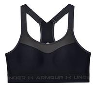 Under Armour Reggiseno Sportivo da Donna ad Alto Impatto Incrociato, Nero (001)/Grigio Corvino, 2A