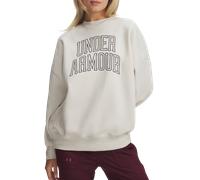 Under Armour Rival Flc OS Varsity Crew Felpe M Bianco