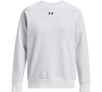 Under Armour Rival Fleece Crew, Felpa Donna, Bianco / / Nero, XS