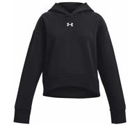 Felpa con cappuccio Under Armour Rival Fleece Crop da ragazza Nero / Bianco YSM (127 - 137 cm)