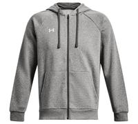 Felpa con cappuccio Under Armour Rival Fleece Full-Zip da uomo Castlerock Light Heather / Bianco L
