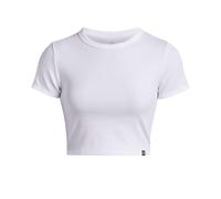 Under Armour Rival Rib Baby Maglietta Donna-Bianco in bianco, Taglia: XS