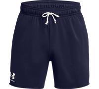 Under Armour Pantaloncini Uomo Rival Terry 6'' traspiranti con tasche - Blu Marino/Onyx Bianco S