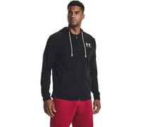 Under Armour Uomo Rival Terry Left Chest Full Zip, Felpa con Zip da Palestra Leggera, Comoda Felpa della Tuta Sportiva per Riscaldamento e Allenamento,Black/Onyx White,XL