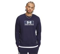 Under Armour Rival Terry Logo Crew Maglia di Tuta, Blu, L Uomo